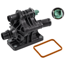 Load image into Gallery viewer, Thermostat Housing Inc Temperature Switch &amp; Seal Fits FIAT Scudo Volv Febi 36036