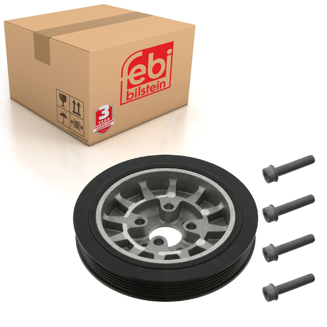 Decoupled Crankshaft Pulley Inc Bolts Fits Volkswagen Caddy Lupo Polo Febi 36344