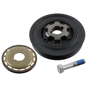 Decoupled Crankshaft Pulley Inc Sensor Ring & Bolt Fits Mitsubishi Ou Febi 36433