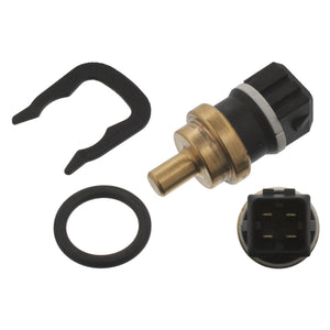 Coolant Temperature Sensor Inc Seal & Retaining Spring Fits Audi A4 q Febi 37521