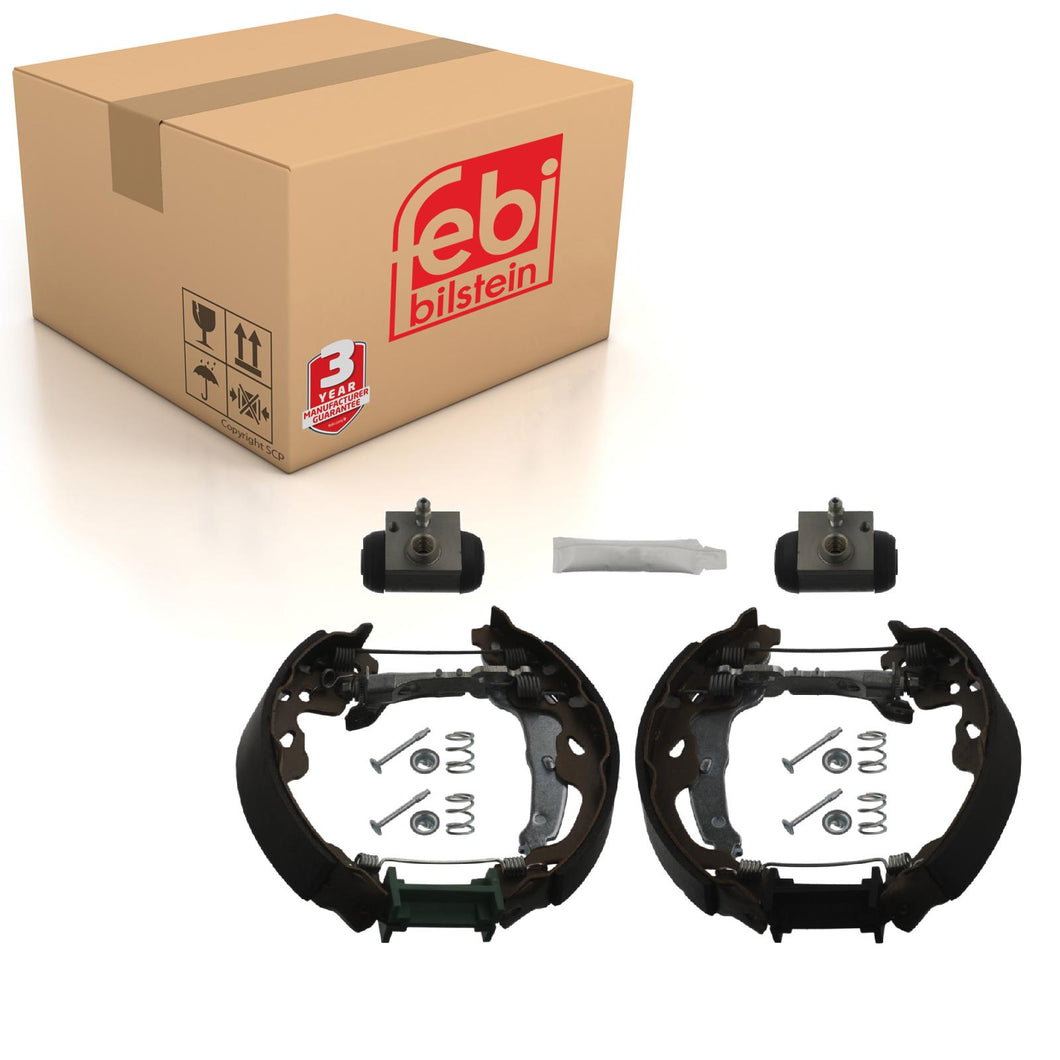 Rear Brake Shoe Set Inc Additional Parts Fits Toyota Aygo Peugeot 107 Febi 37534