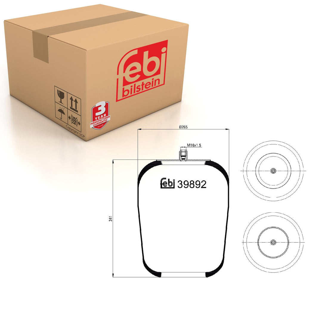 Air Spring No Piston Fits Mercedes Benz bitte Abmessungen beachten/pl Febi 39892