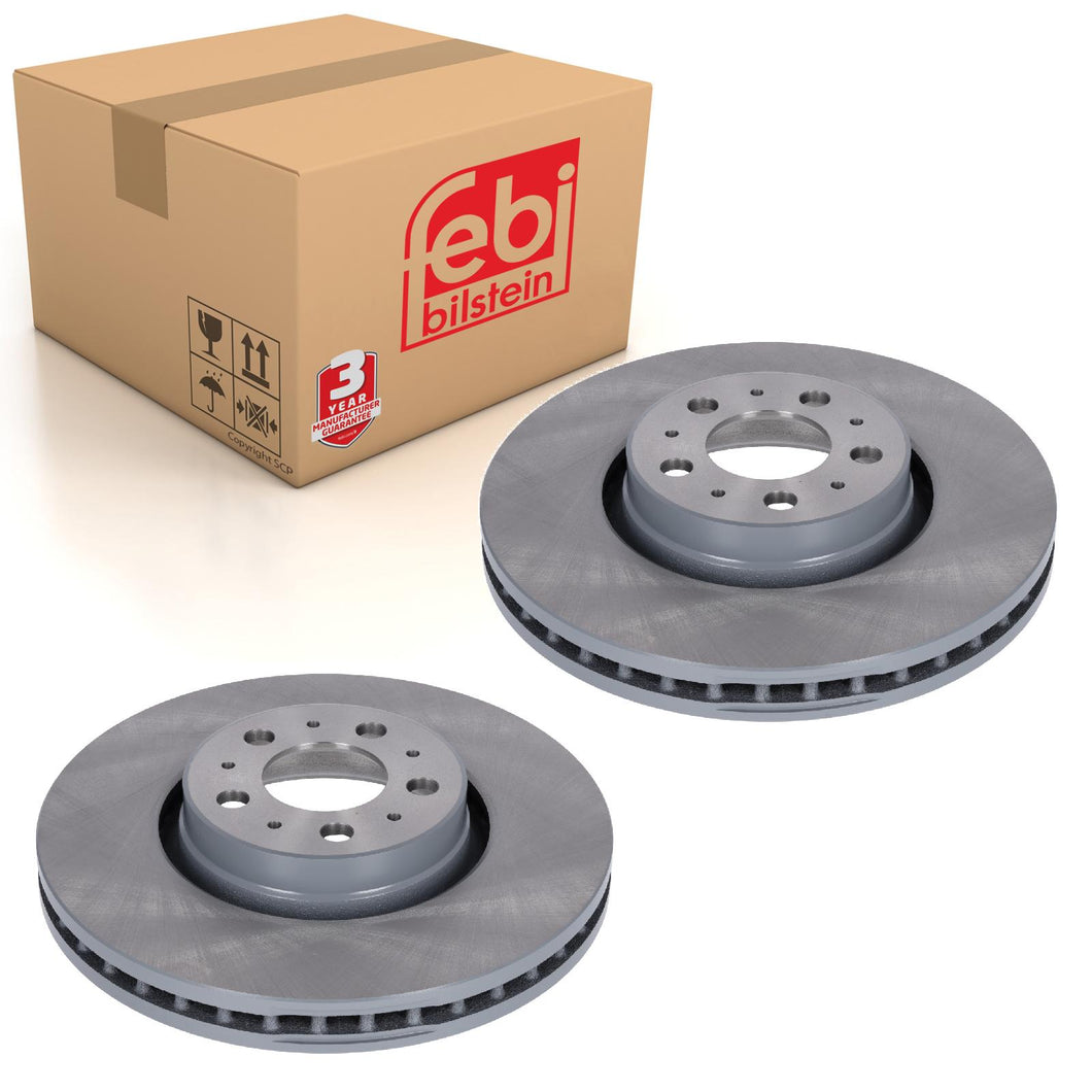 XC90 Pair Front Brake Disc Fits Volvo OE 31423325 SK1 Febi 43926