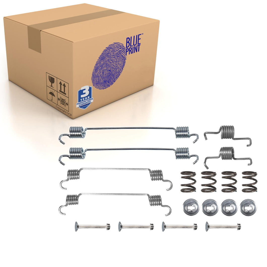 Rear Brake Shoe Fitting Kit Fits Citroen C1 Suzuki Swift Blue Print ADBP410064