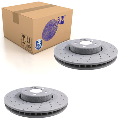 Pair of Front Brake Disc Fits Mercedes C-Class 0004212212 Blue Print ADBP430087