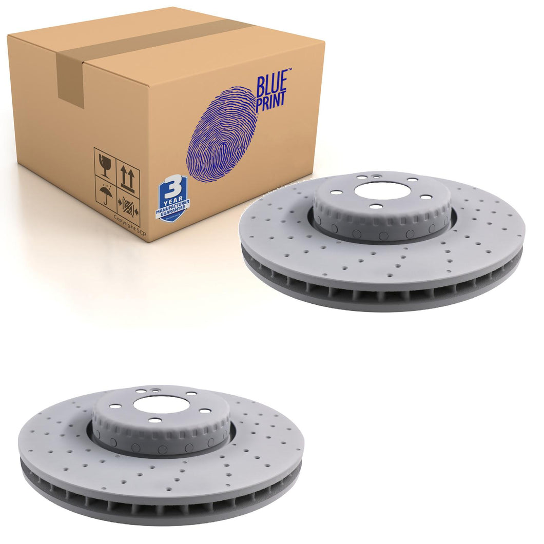 Pair of Front Brake Disc Fits Mercedes C-Class 0004212212 Blue Print ADBP430087