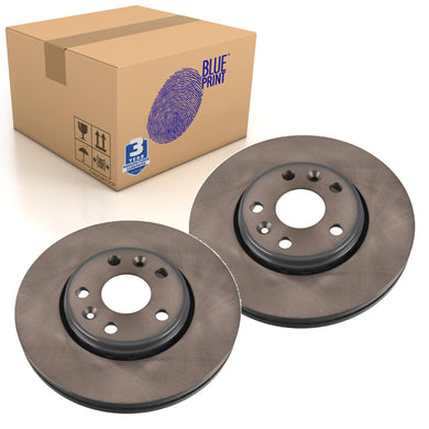2 Front Brake Discs Fits Renault OE 40 20 682 34R Blue Print ADBP430104
