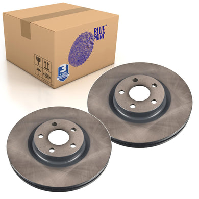 2 Front Brake Discs Fits Ford OE 2 036 566 Blue Print ADBP430109