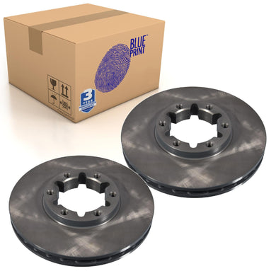 2 Front Brake Discs Fits Nissan OE 40206-LC60A Blue Print ADBP430110