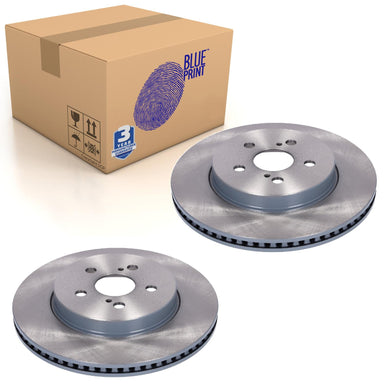 Pair of Front Brake Discs Fits Toyota Auris OE 43512-12720 Blue Print ADBP430132