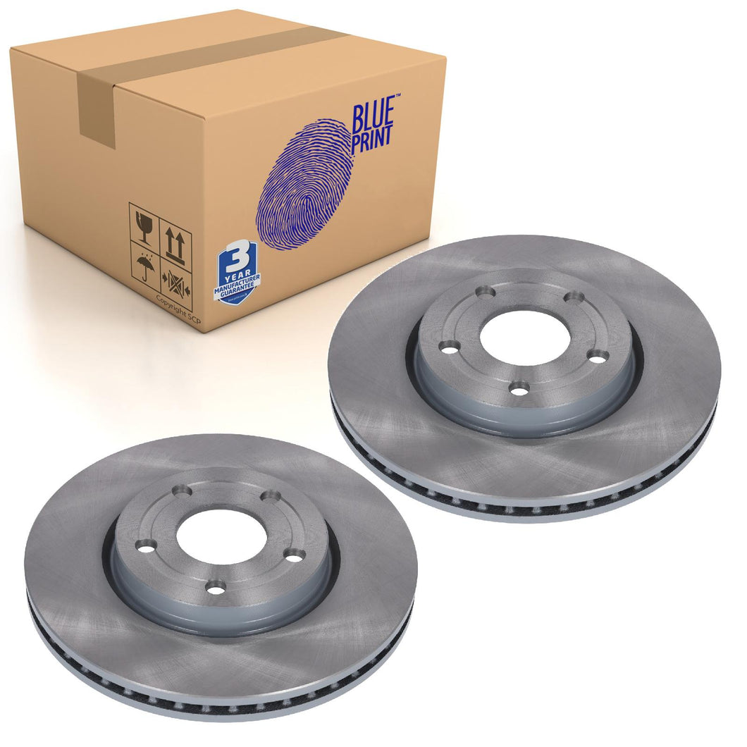 Pair of Front Brake Discs Fits Ford Puma OE 2 384 229 Blue Print ADBP430138