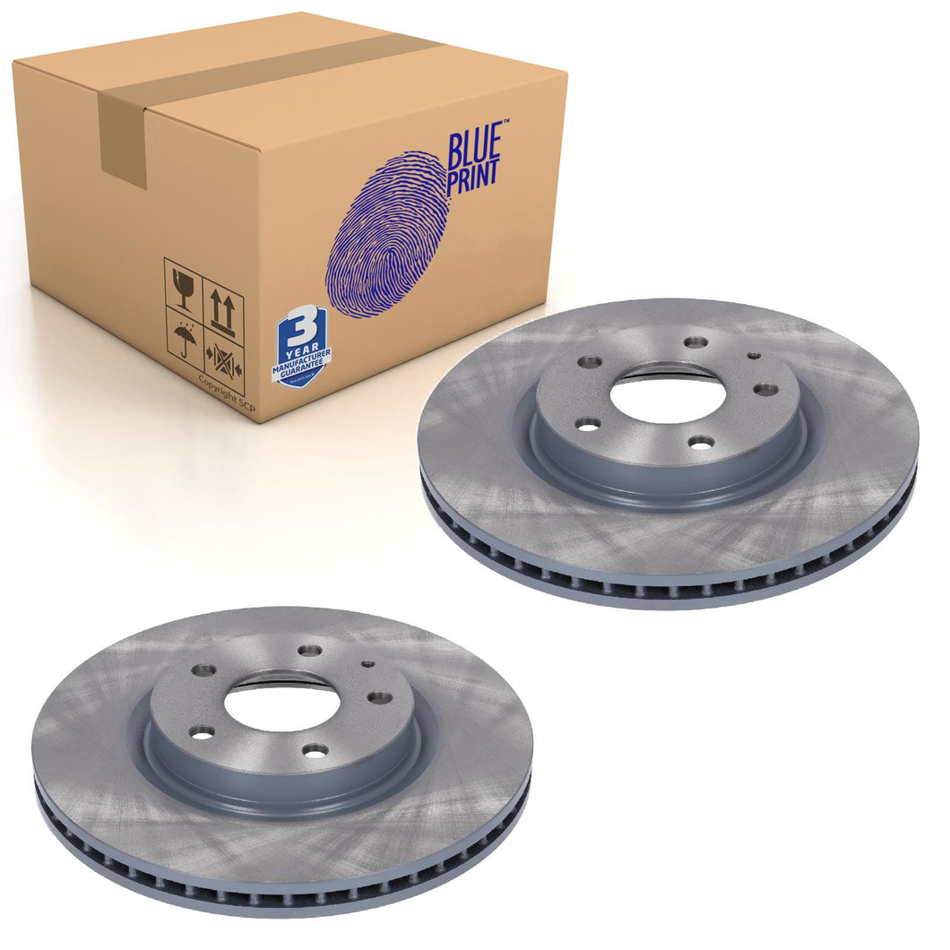Pair of Front Brake Discs Fits Mazda CX-30 OE BEET-33-251 Blue Print ADBP430143