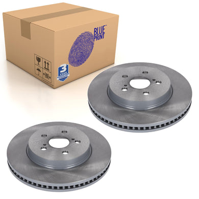 Pair of Front Brake Discs Fits Toyota Corolla 43512-02400 Blue Print ADBP430158