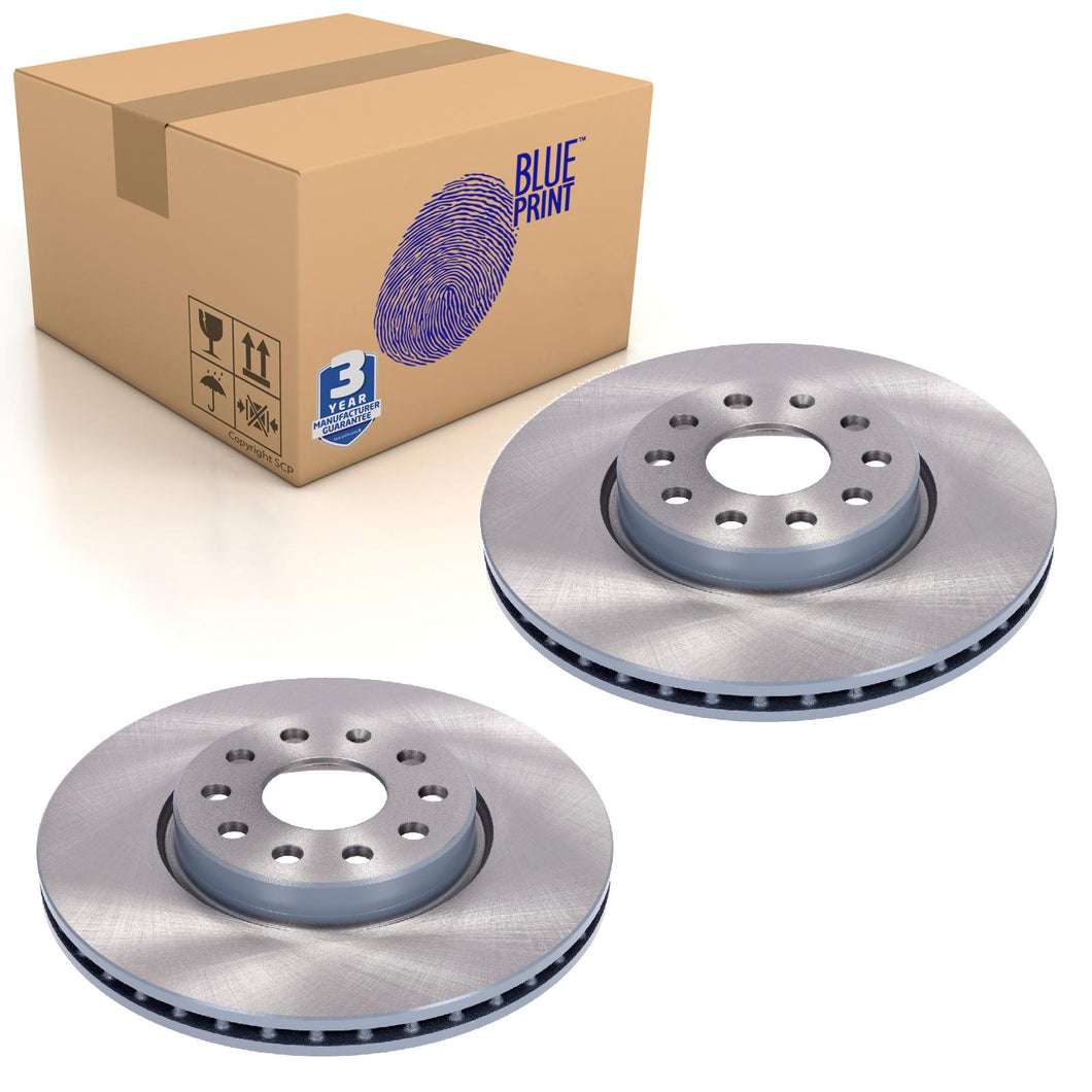 Pair of Front Brake Discs Fits MG 5 ZS OE 11193996 Blue Print ADBP430159