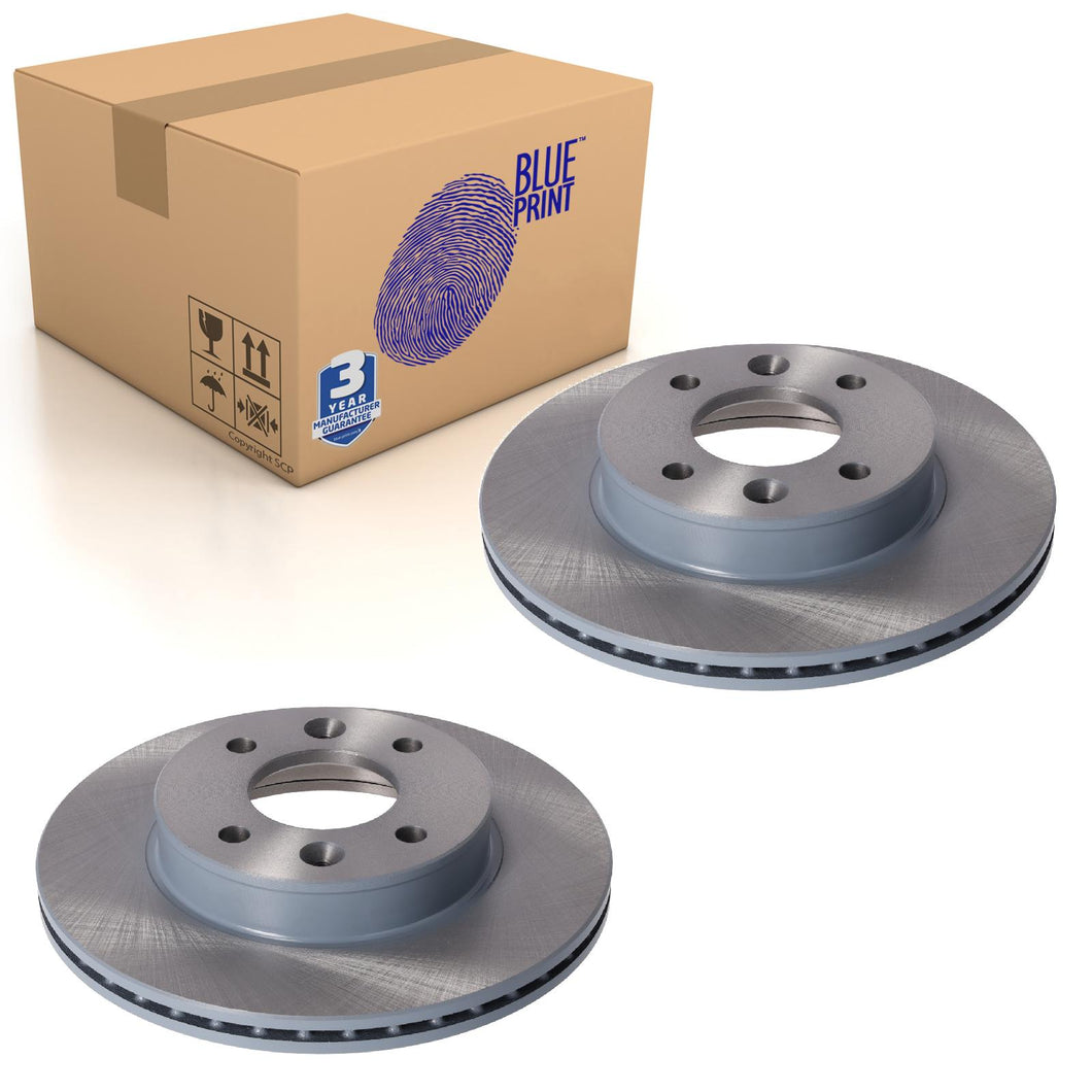 Pair of Front Brake Disc Fits KIA Picanto OE 51712G6000 Blue Print ADBP430171