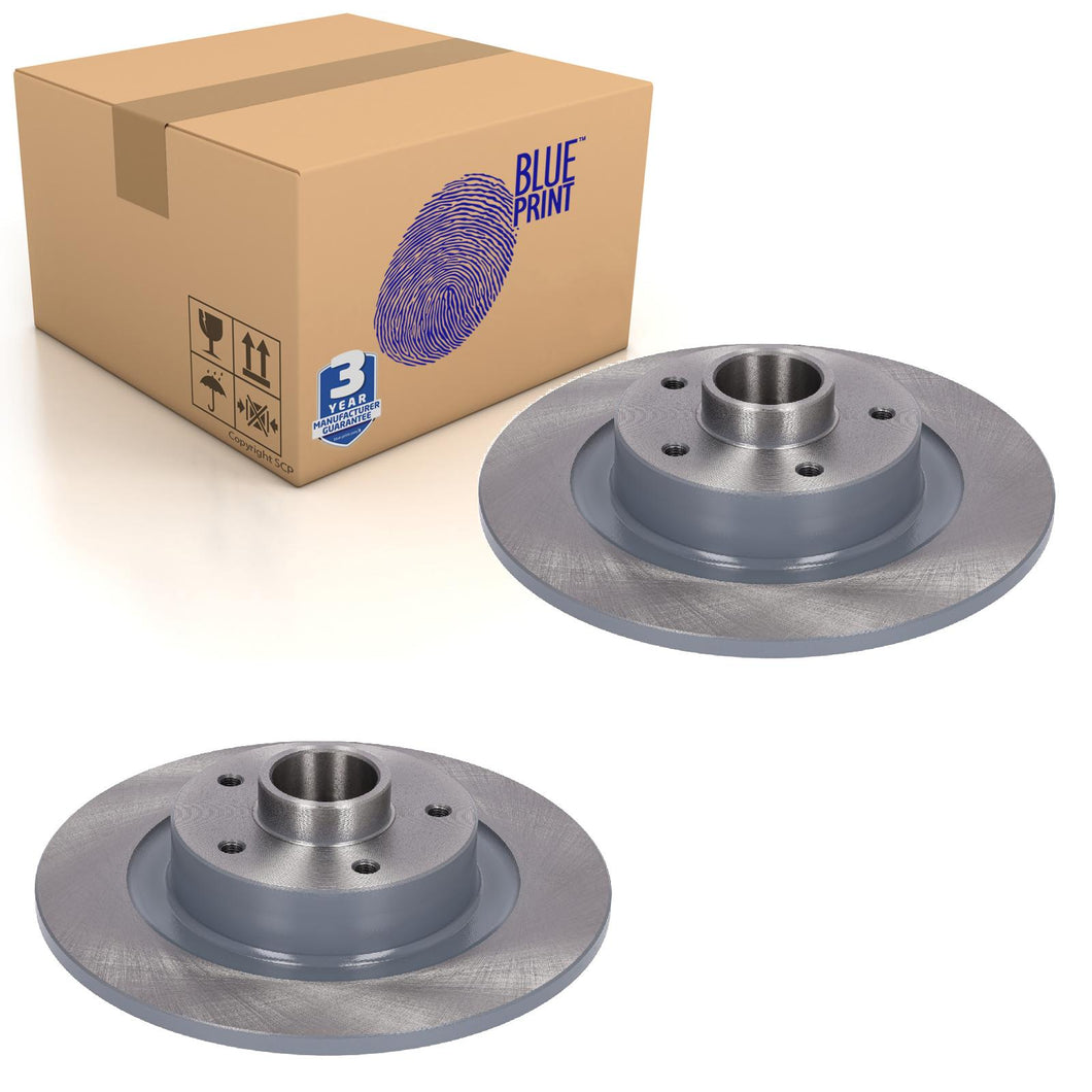 Pair of Rear Brake Disc Fits Renault Megane 432029176R Blue Print ADBP430173