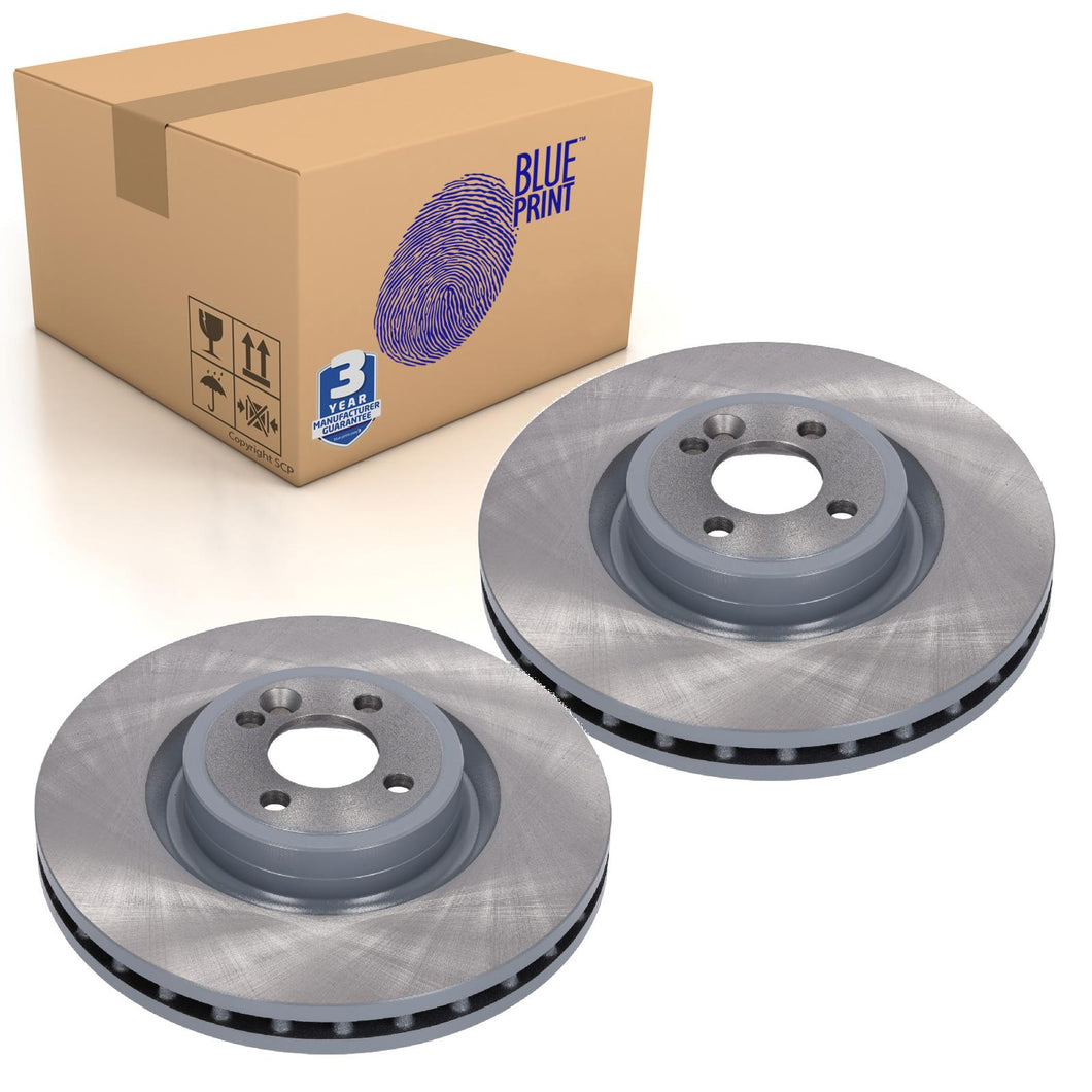 Pair of Front Brake Disc Fits Mini Cooper R56 34116858071 Blue Print ADBP430175
