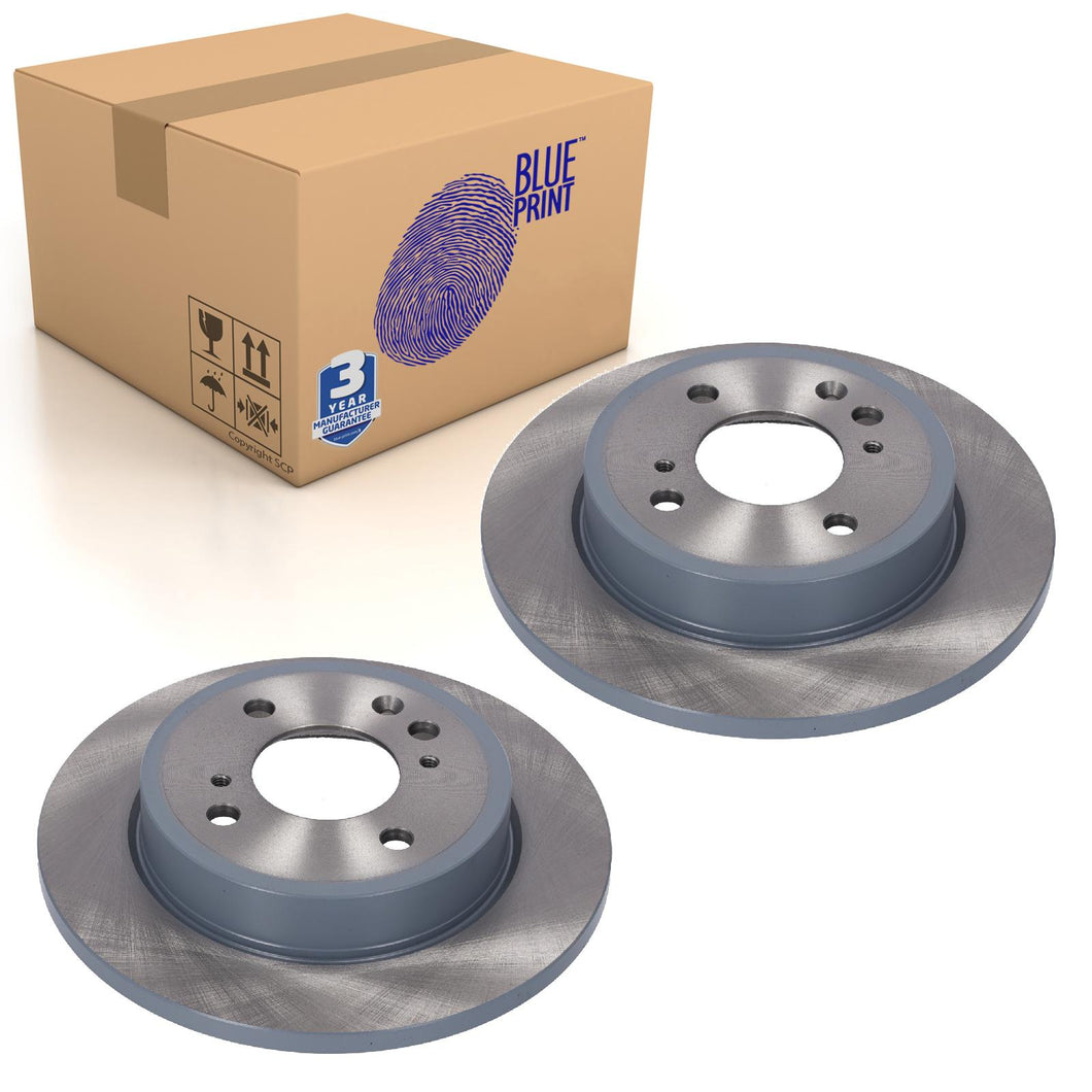 Pair of Rear Brake Disc Fits Honda Jazz 42510TZEJ00 Blue Print ADBP430188