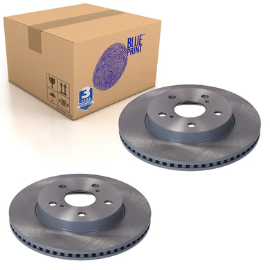 Pair of Front Brake Disc Fits Toyota Yaris 4351252170 Blue Print ADBP430193