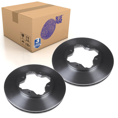 Pair of Front Brake Disc Fits Honda Accord V OE 45251SM4020 Blue Print ADH24333