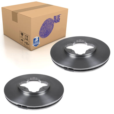 Pair of Front Brake Disc Fits Honda Accord V OE 45251SM4G02 Blue Print ADH24339