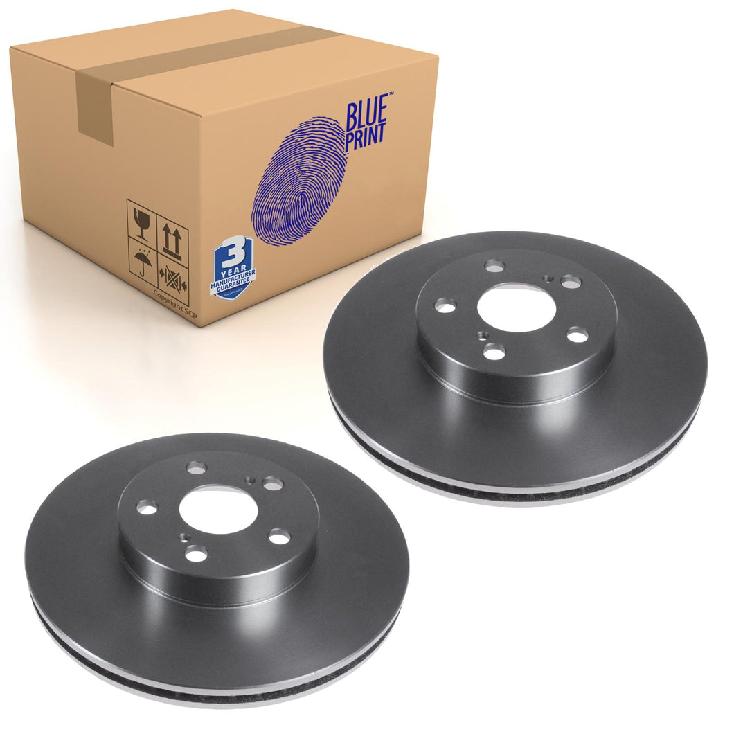 Pair of Front Brake Disc Fits Toyota Vista OE 4351232311 Blue Print ADT343295