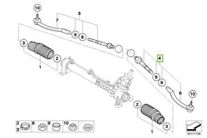 Front Left Tie Rod Inc Tie Rod End Fits Mini BMW Cooper R50 R52 R53 Febi 32203