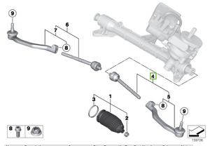 Front Left Tie Rod Inc Tie Rod End Fits Mini BMW R55 R56 R57 R58 Febi 34303