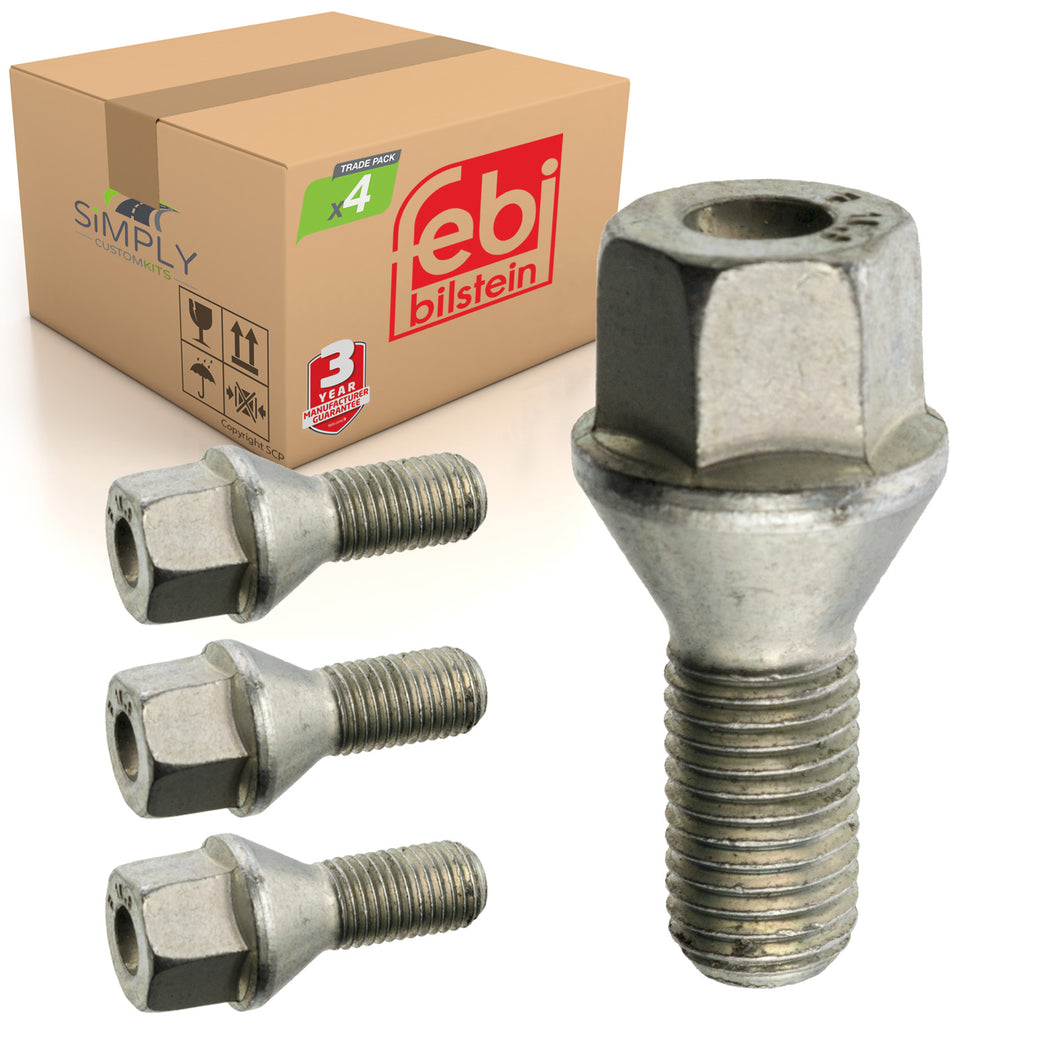 4x Alloy Steel Wheel Bolt Nut Fits Vauxhall Astra Meriva Zafira Febi 05683
