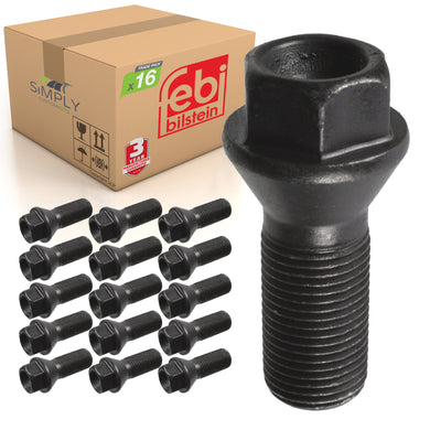 16x BMW M14 Wheel Bolt Nut Alloy Steel Fits E70 F10 F11 F15 F21 F85 Febi 26744