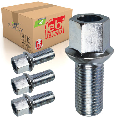 4x Alloy Steel Wheel Bolt Fits VW Golf Polo Scirocco Seat Ibiza Leon Febi 09801