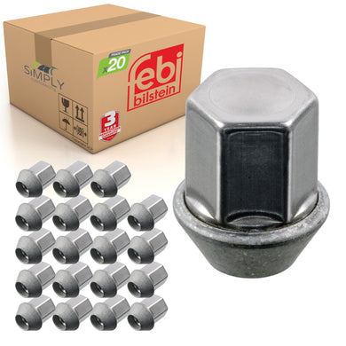 20x Alloy Wheel Nut Fits Ford Galaxy S-MAX OE 1676176 Febi 46661