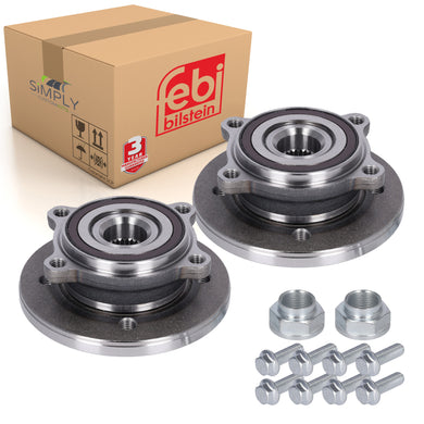 2x Cooper Front Wheel Bearing Hub Kit Fits Mini One 31226756889 Febi 37106