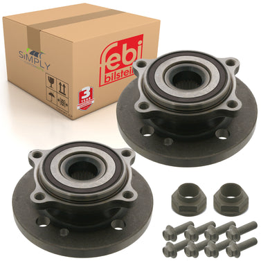 2x Cooper Front Wheel Bearing Hub Fits Mini One 31226776162 Febi 37107