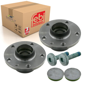 2x Golf Rear Wheel Bearing Hub Kit Fits VW Passat 3G0598611A Febi 23320