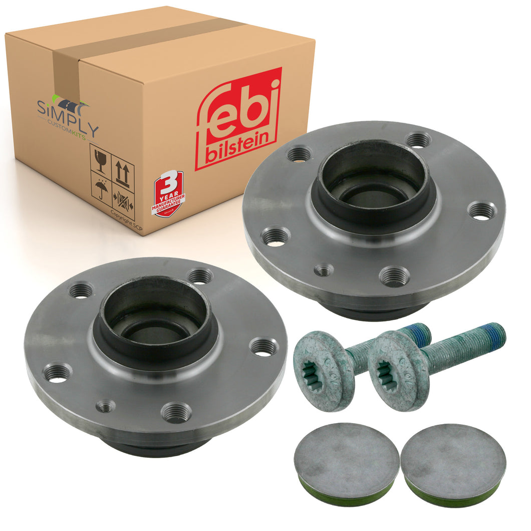 2x Golf Rear Wheel Bearing Hub Kit Fits VW Passat 3G0598611A Febi 23320