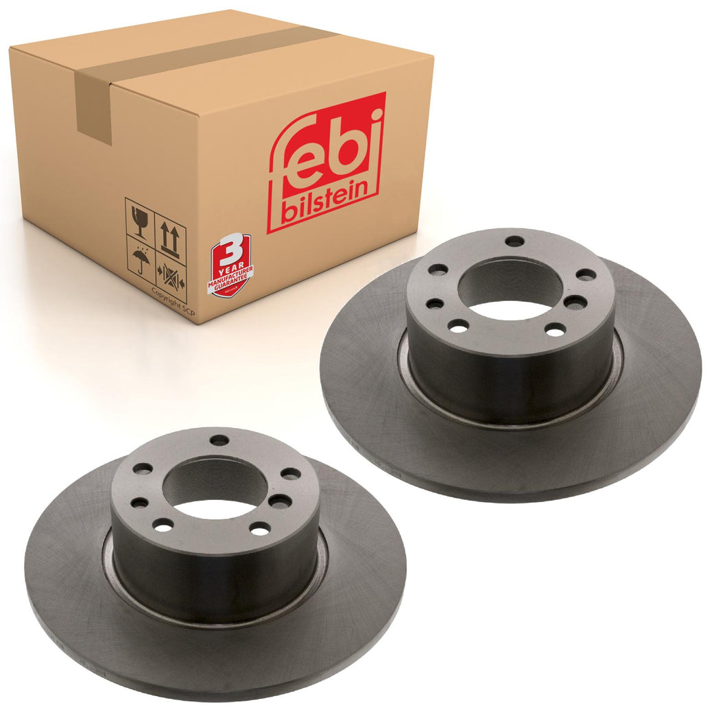 Pair of Front Brake Disc Fits BMW 5 Series E34 OE 34111161693 Febi 01716