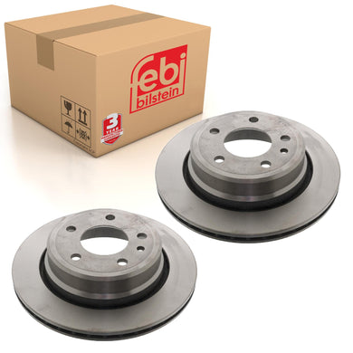 Pair of Rear Brake Disc Fits BMW 7 Series E32 OE 34211162967 Febi 01721