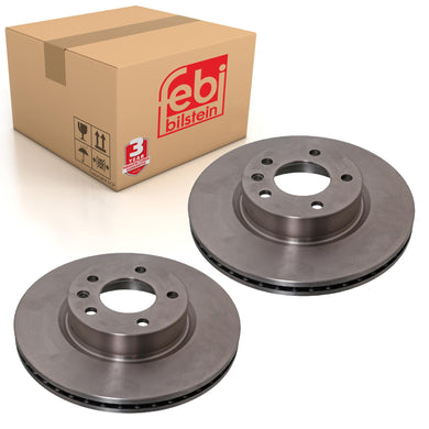 Pair of Front Brake Disc Fits Vauxhall Omega B OE 569015 Febi 02494