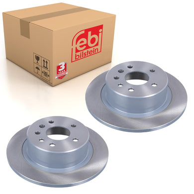 Pair of Rear Brake Disc Fits Vauxhall Omega B OE 569121 Febi 02552