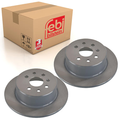 Pair of Rear Brake Disc Fits Vauxhall Vectra B OE 569117 Febi 02553