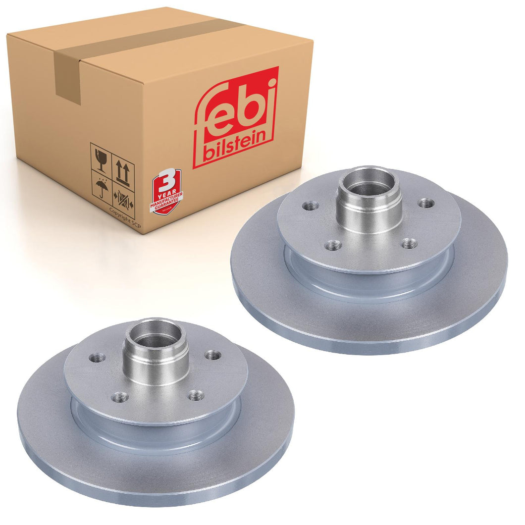 Pair of Front Brake Disc Fits Volkswagen Transporter OE 251407617K Febi 02583