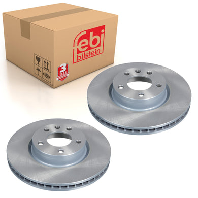 Pair of Front Brake Disc Fits Vauxhall Carlton Omega Senator A B B Febi 04848