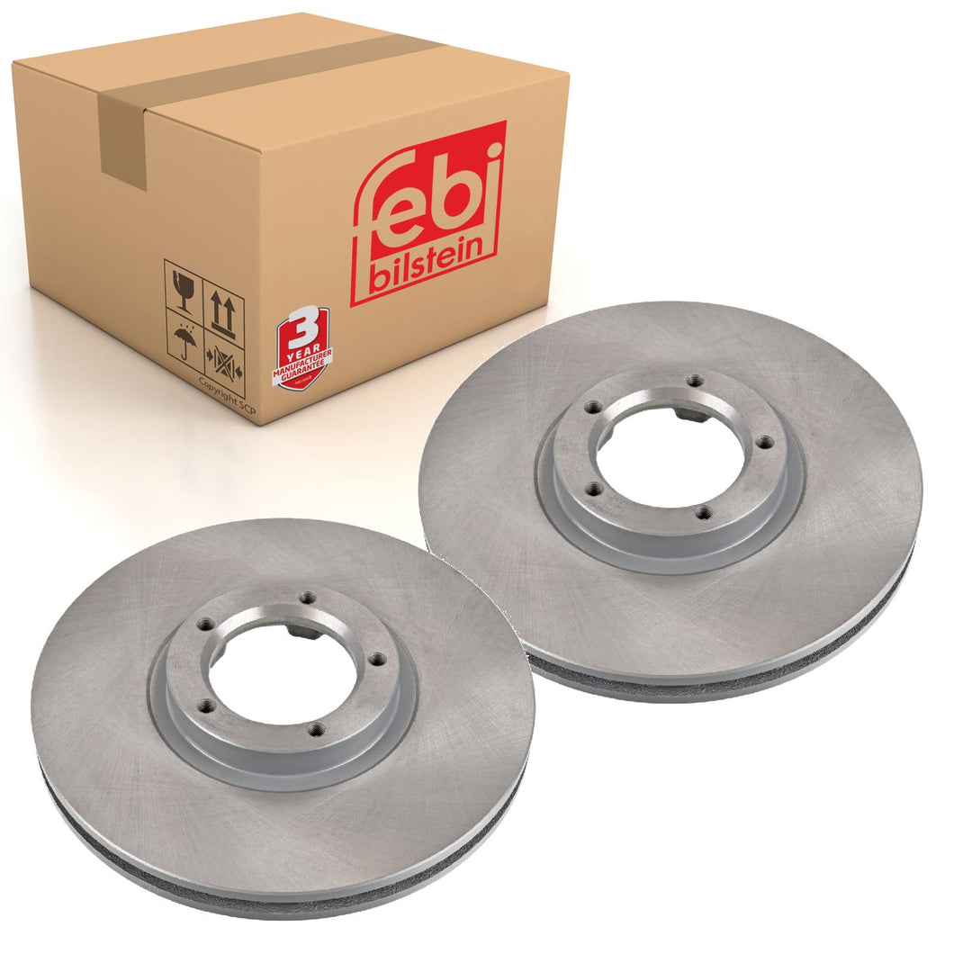 Pair of Front Brake Disc Fits Ford Transit OE 5029816 Febi 05646