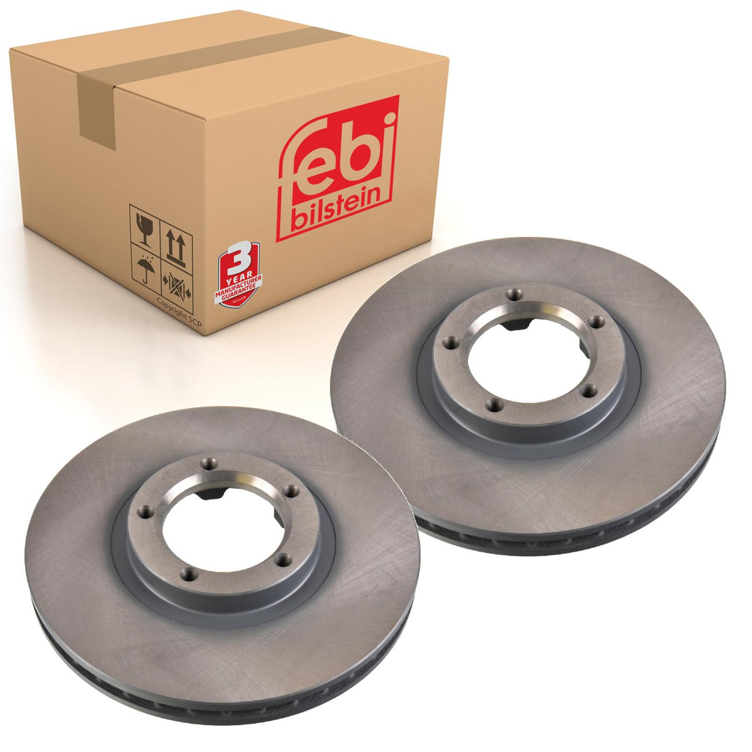 Pair of Front Brake Disc Fits Ford Transit OE 5029815 Febi 05647