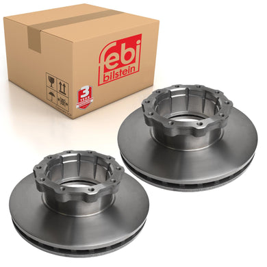 Pair of Brake Disc Fits Mercedes Benz EVOBUS O 345 Conecto 350 Touris Febi 07388