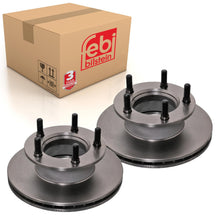 Load image into Gallery viewer, Pair of Front Brake Disc Inc Wheel Stud Fits Mercedes Benz MB 100 EVO Febi 07396