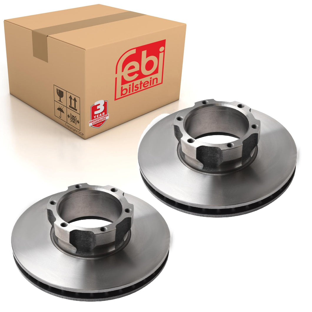 Pair of Front Brake Disc Fits Mercedes Benz T 2 model 667 668 669 T2 Febi 07508