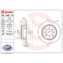 Load image into Gallery viewer, Rear Brake Disc x2 267mm Fits Alfa Romeo Giulia Spider Brembo 08136510
