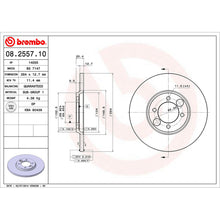 Load image into Gallery viewer, Rear Brake Disc x2 264mm Fits Jaguar E Type XJ XJSC Brembo 08255710